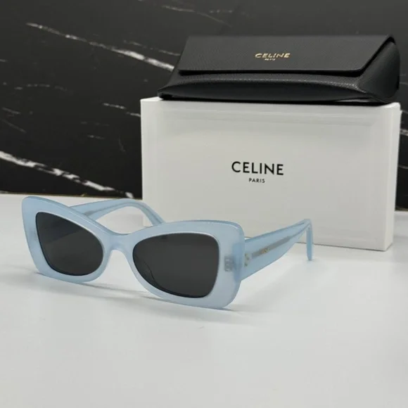 NEW CL40236I 84A CELINE BLUE GREY BUTTERFLY WOMEN CELINE SUNGLASSES NEW CELINE CL40236I 84A BUTTERFLY BLUE GREY WOMEN SUNGLASSES  main image 4